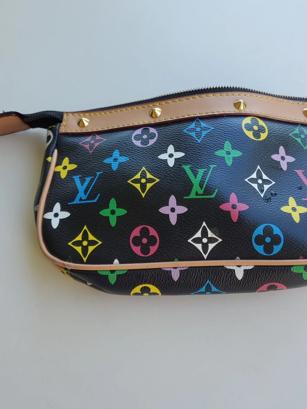 Louis Vuitton Pochette Handbag Multicolor Fair Condition